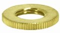 90-1623 Unfinished Brass Round Knurled Locknut 1 8 Ip 3 4 In Diameter 