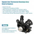 Uxcell Water Outlet Thermostat Engine Coolant Housing Assembly For Mercedes-benz C250 2012-2015 No A2712000115 A2712000215