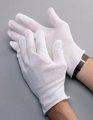 Radnor Ladies White 9 Medium Weight 100 Cotton Reversible Inspection Gloves With Unhemmed Cuff 12 Pair 