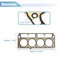 X Autohaux 2pcs Cylinder Head Gasket Engine 12589226 12573949 For Chevy Silverado 1500 4 8l 5 3l Gmc Yukon Xl 1500 Stainless