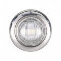 3 4 Clear Clear Led Clearance Marker Bullet Lights Ss Trim 5 Pack 