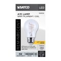 A15 Reminiscent Led Filament Light Bulb 4 Watt 40w Equivalent Soft White 3000k 350 Lumens 90 Cri Clear Finish E26 Medium Base