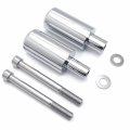 Httmt- Chrome Extended Frame Sliders Crash Protectors Compatible With 2003-2006 Hond Cbr 600rr P N Mt219-016a-cd