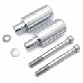 Httmt- Chrome Extended Frame Sliders Crash Protectors Compatible With 2003-2006 Hond Cbr 600rr P N Mt219-016a-cd