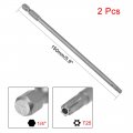 Uxcell 2 Pcs T25 Magnetic Torx Screwdriver Bits 1 4 Inch Hex Shank 5 9-inch Length S2 Security Tamper Proof Screw Driver Kit