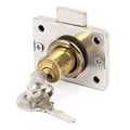 15 2mm Cylinder Dia Rectangle Base Screw Fixed Security Deadbolt Desk Drawer Lock 