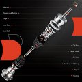 A-premium Pair 2 Front Cv Axle Shaft Assembly Compatible With Dodge Dakota 1987 1988 1989 1990l 2 5l 3 9l 5 2l 4wd Driver And