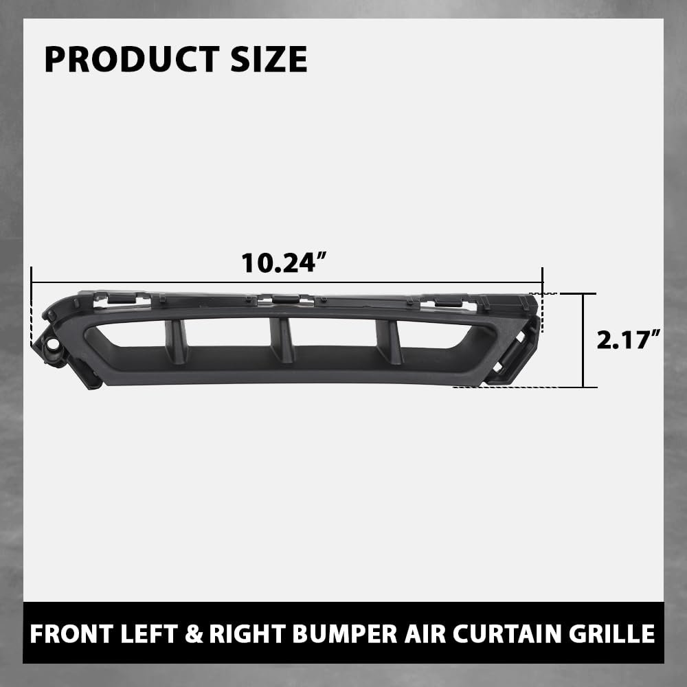 Front Bumper Air Curtain Grille Grill For Hyundai Elantra 2019-2020 86562f2aa0 86561f2aa0 A Black Left Right Pair