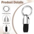 Car Key Chain Clip Zinc Alloy Leatherchain Fob Holder Keychain Key Rings Detachable Decoratives For Women Men Silver Black