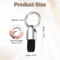 Car Key Chain Clip Zinc Alloy Leatherchain Fob Holder Keychain Key Rings Detachable Decoratives For Women Men Silver Black
