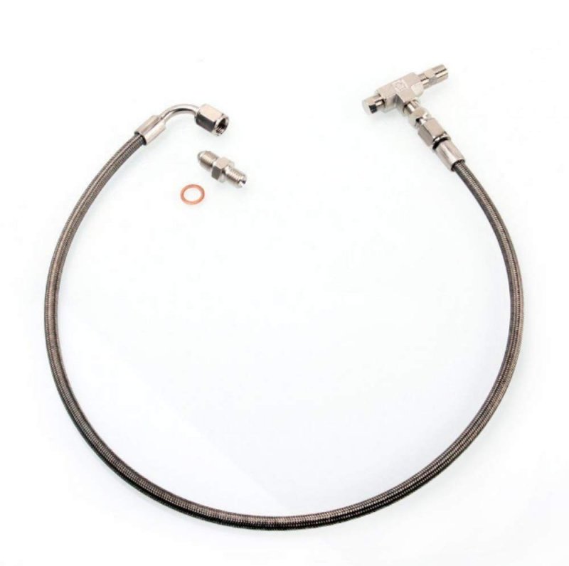 M10xp1 5mm Turbo Oil Feed Line Kit For Subaru Mitsubishi Td04 Td05 Td06 And Ihi Vf30 Vf35 Journal Bearing Turbochargers Braided
