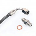 M10xp1 5mm Turbo Oil Feed Line Kit For Subaru Mitsubishi Td04 Td05 Td06 And Ihi Vf30 Vf35 Journal Bearing Turbochargers Braided