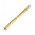 X Autohaux 4pcs 100mm 3 94 Long Brass Auto Tire Valve Extension Adaptor Air Tyre Stem Extender Inflation Stright Bore For Car