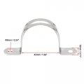 Uxcell 42mm 1 65 Rigid Pipe Strap 2 Hole Tube Straps 201 Stainless Steel Tension Clip Clamp 8pcs