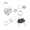 Uxcell Cam Lock 5 8 Cylinder Length Cabinet Locks With No 4 Fits For 16 Max Thickness Panel Keyed Different Zinc Alloy Secure
