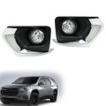 1 Pair Front Bumper Fog Lights Bezel Harness Switch Relay Replacement For Tra-verse 2018-2021 84339053 Gm1038229 Gm1039229 
