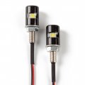 Czc Auto 2pcs License Plate Light Tag Screw Bolt Lamp 12v White Led Bulb Waterproof Rainproof Black Aluminium Holder Legal For 