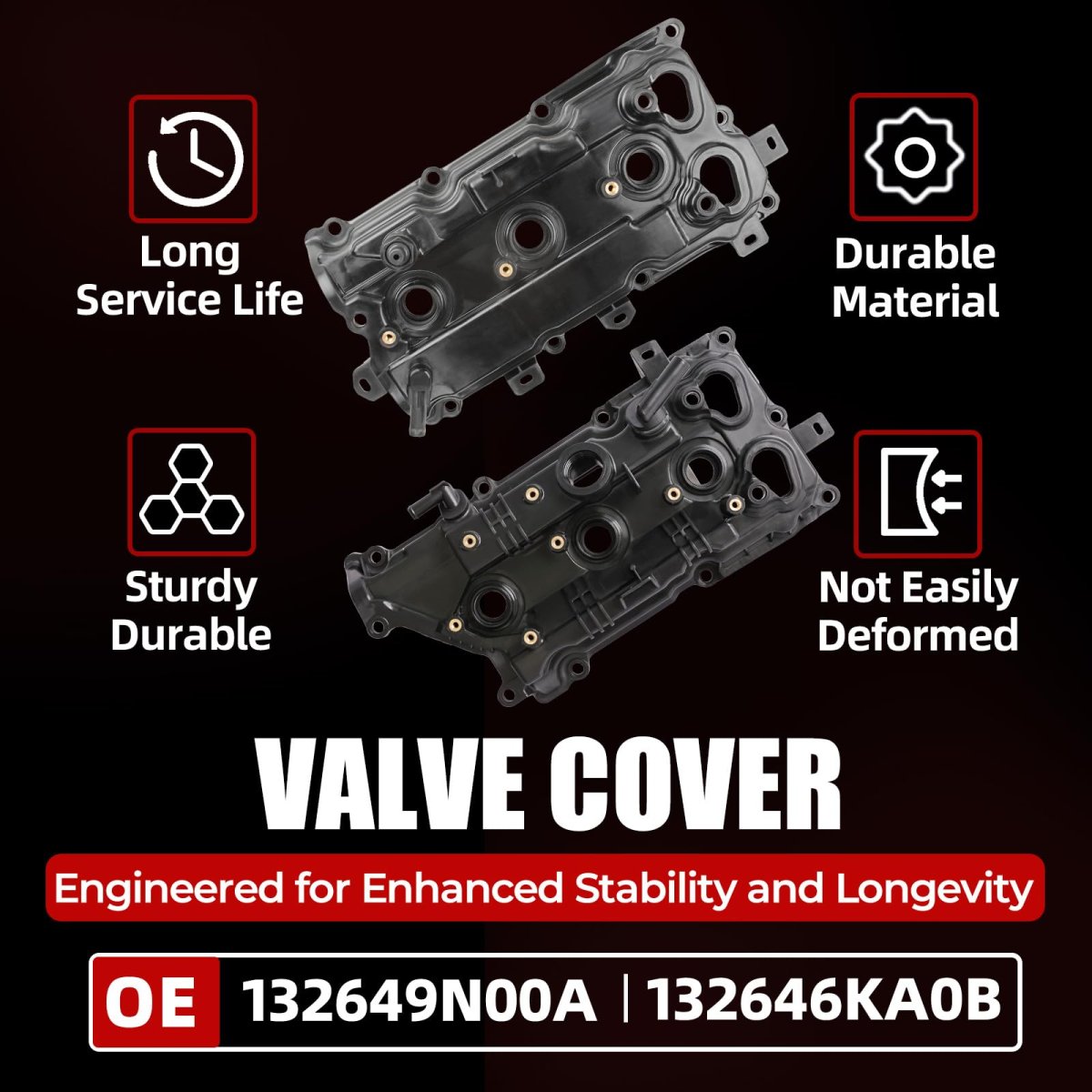 Valve Cover Set Left And Right Side For Nissan Pathfinder Maxima Altima 2015-2024 Infiniti Qx60 3 5l V6