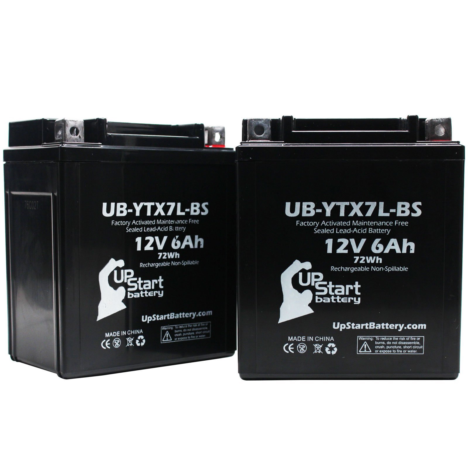 2-pack Replacement 2004 Kawasaki Ex250 Ninja 250cc Factory Activated Maintenance Free Motorcycle Battery 12v 6ah Ub-ytx7l-bs