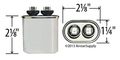 39h8901 7 5 Uf Mfd 370 Volt Vac Lennox Oval Run Capacitor Upgrade 
