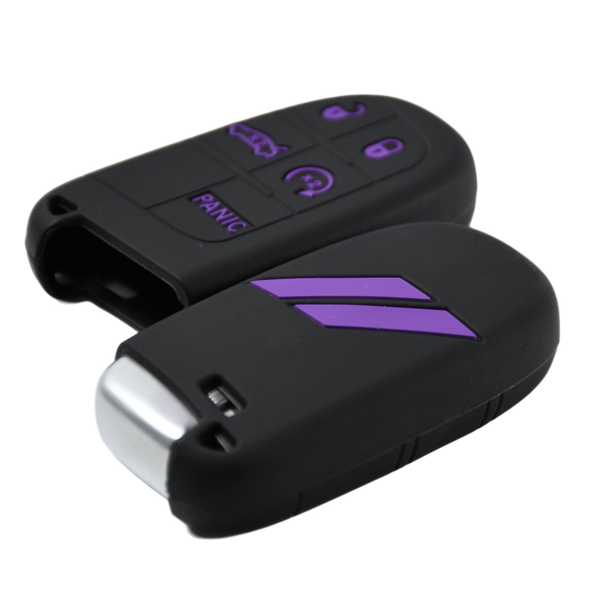Purple Slash Silicone Key Fob Cover Case Protector For Dodge Charger Challenger Srt Hornet R T Dart Durango Journey Replacement