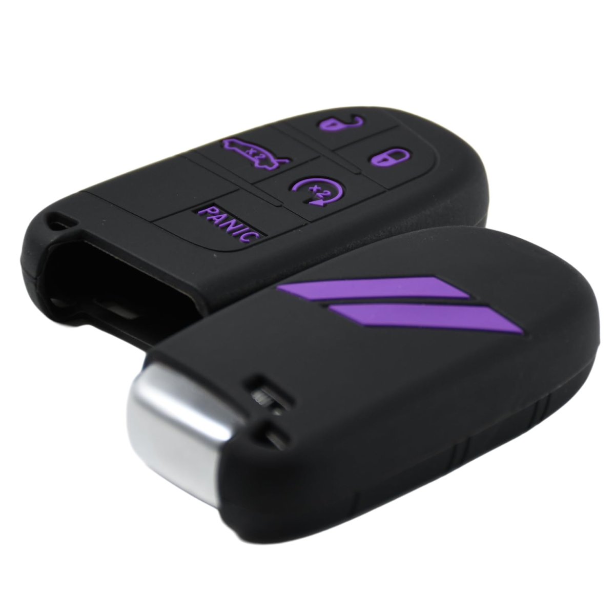 Purple Slash Silicone Key Fob Cover Case Protector For Dodge Charger Challenger Srt Hornet R T Dart Durango Journey Replacement