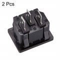 Uxcell Panel Mount Plug Adapter Ac 250v 10a C14 3 Pins Iec Inlet Socket Staight Pack Of 2