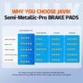 Semi-metallic-pro Front Brake Pads Compatible With Honda Trx250x Trx250ex Rancher 420 Foreman 500 520 Rubicon 06435-hp7-a01