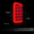 Auto Dynasty Pair Of Black Housing Smoke Lens 3d Stripe Led Bar Brake Tail Lights Compatible With Dodge Ram 1500 2500 3500