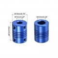 Uxcell 5pcs 7mm To 10mm Aluminum Alloy Shaft Coupling L25xd19 Flexible Coupler With Screws For Encoders And Motors Blue