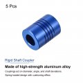 Uxcell 5pcs 7mm To 10mm Aluminum Alloy Shaft Coupling L25xd19 Flexible Coupler With Screws For Encoders And Motors Blue