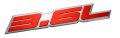 Erpart 3 6l Liter Embossed Red On Highly Polished Silver Real Aluminum Auto Emblem Badge Nameplate Compatible With Chevrolet Gm