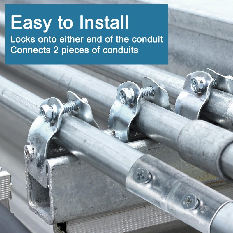 Emt Coupling 16mm 5 8 Inch Set Screw Conduit Fittings 47mm Length Electrical Pipe Connector 0 7mm Wall Thick 10 Pack
