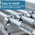 Emt Coupling 16mm 5 8 Inch Set Screw Conduit Fittings 47mm Length Electrical Pipe Connector 0 7mm Wall Thick 10 Pack