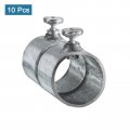 Emt Coupling 16mm 5 8 Inch Set Screw Conduit Fittings 47mm Length Electrical Pipe Connector 0 7mm Wall Thick 10 Pack
