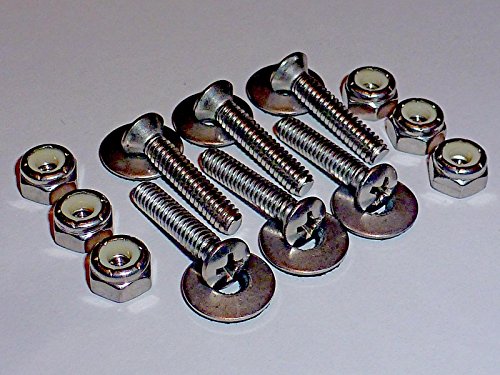 Boat Deck Plate Bolts And Screws 8 In To 10 Grade 8 Stainless Steel Phillips Oval Head With Rubber Backed Washers Nylon Lock