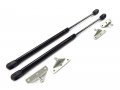 Two 2 20 Inch 80 Lb Gas Prop Struts With 4 Four Coated Steel 90 Degree Angled Outside Ball Stud Brackets 10mm 