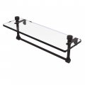 Allied Brass Ft-1 16tb Foxtrot 16 Inch Vanity Integrated Towel Bar Glass Shelf Oil Rubbed Bronze 