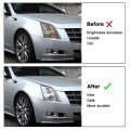 Secosautoparts 2 Pcs Left Right Clear Headlight Lens Cover Glue Compatible With Cadillac Cts 2008 2009 2010 2011 2012 2013