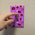 Luscious Red Lips Kiss Pattern Set Plastic Wall Decor Toggle Light Switch Plate Cover
