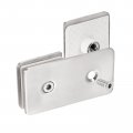 Uxcell Stainless Steel 180 Degree Glass Clamp 6pcs For 8-12mm Thickness Double Side Square Frameless Corner Bracket Clip Shower