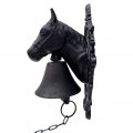 Httmt Horse Head Wall Hanging Mount Heavy Cast Solid Iron Handcrafted Antique Doorbell