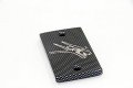 Httmt Mt249-016- Motorcycle Carbon Fiber Brake Fluid Reservoir Cap Cover Logo Engraved Compatible With 1999-2012 Suzuki