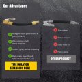 Nghtmre Tire Inflator Extension Tube Tyre Pump Quick Inflation Chuck Adapter Connector Pressure Suitable For Car Motorcycle