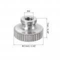 Uxcell Knurled Thumb Nuts 6pcs M3 X D11mm H7mm Stainless Steel Round Knobs Fasteners Blind Hole Hand Screw Nut Silver For 3d