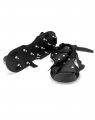 Gunite Spiked Shoes 4 Pair Lawn Aerator With 1 Short Spikes Perfect For Epoxy Floor Overlays Cover Installation Black Color 
