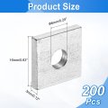 200pcs M6x16mmx3mm Square Nuts Carbon Steel Zinc Plated Coarse Thread Fasteners For Home Repairs And Professional Engineering