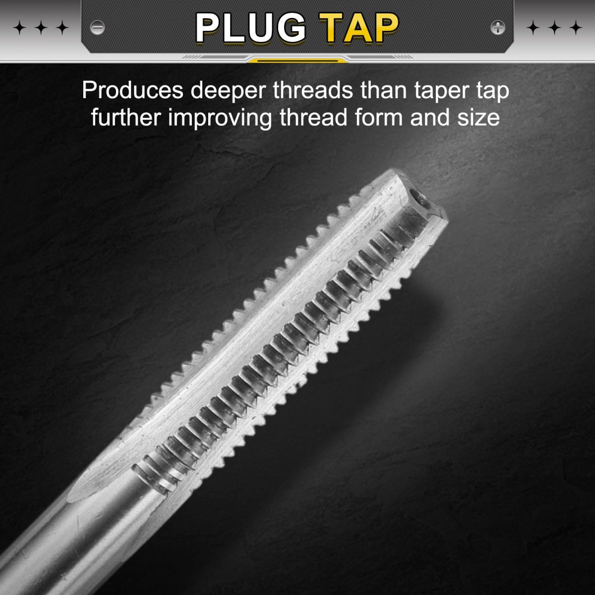 Hand Plug Tap M7 X 1 H2 Metric Thread Style Taps Straight Flute Screw Tapping Threading Tool 9crsi Alloy Steel