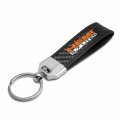 Ipick Image 100 Real Carbon Fiber Leather Strap Key Chain With Black Stitching For Hemi 5 7 Liter