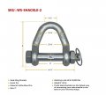 Web Sling Shackle 4 Pack With Quick Pin 2 In 8000 Lbs Wll White Blue Zinc For Recovery Straps Auto Hauling And Towing